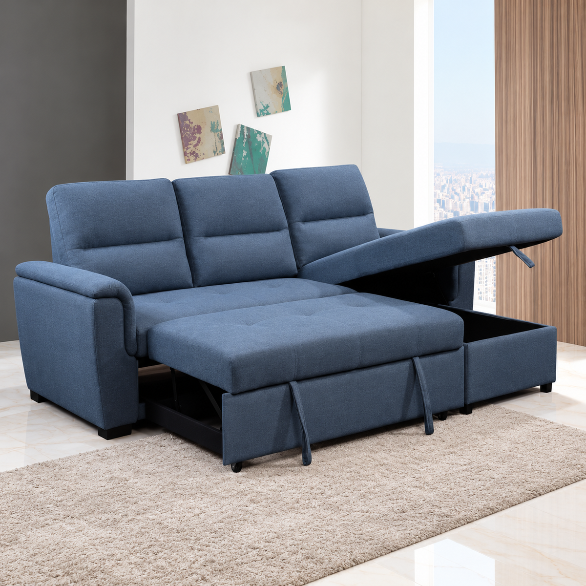 modern-blue-fabric-l-shaped-sofa-bed