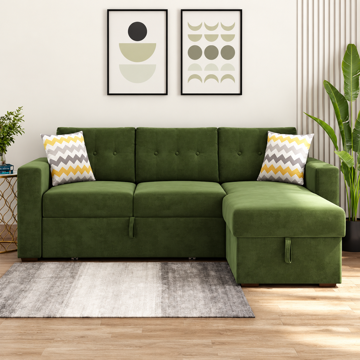 olive-green-velvet-l-shaped-pull-out-sofa-bed-with-storage