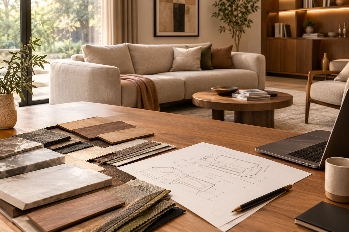Custom furniture materials and design planning